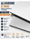 pannello alugbond 2 mm bianco argento formato 100x150 cm