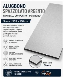 Alugbond Spazzolato Argento - RITIRO IN SEDE