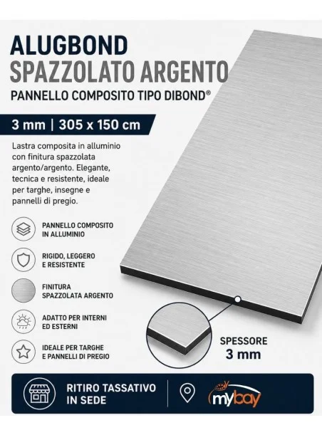 Alugbond Spazzolato Argento - RITIRO IN SEDE