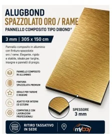 Alugbond Spazzolato Oro Rame