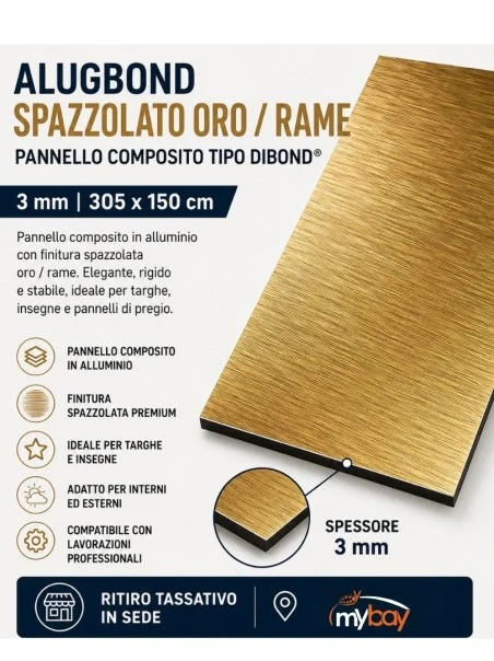 Alugbond Spazzolato Oro Rame