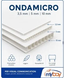Pannello Ondamicro 100x140 cm bianco