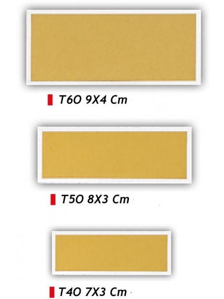 Targhetta rettangolare per premiazioni - Colore oro